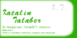 katalin talaber business card